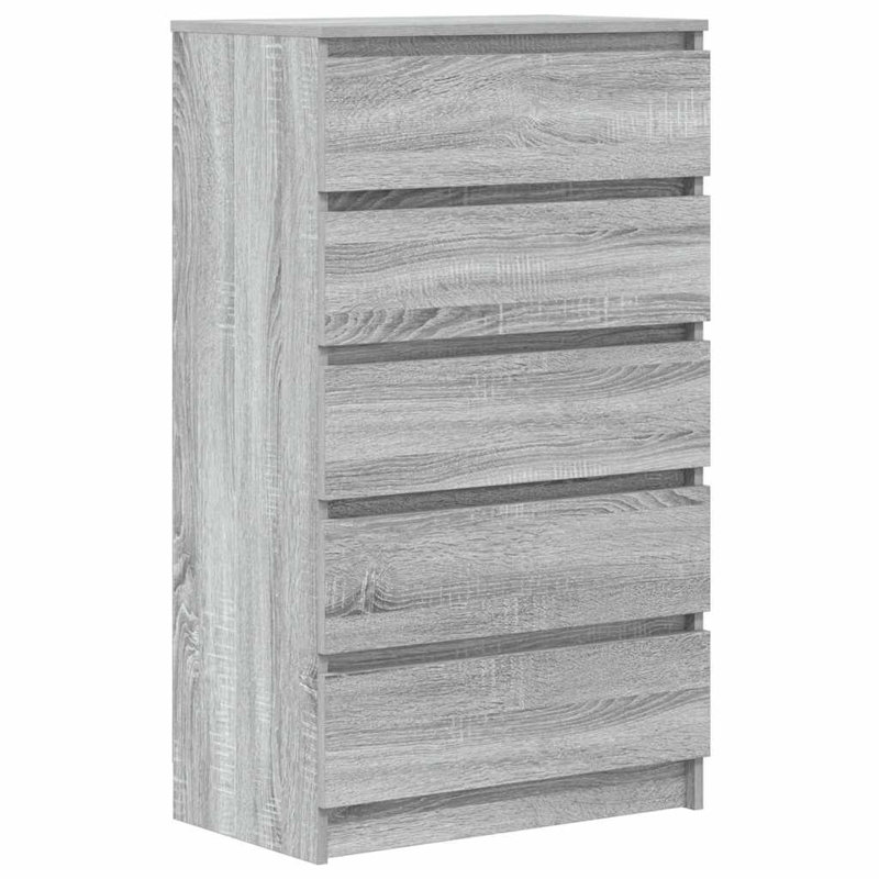 Mertcan 60cm W 5 - Drawer Chest of Drawers, Grey Sonoma