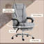 Fauteuil de massage avec 6 points de vibration, inclinable chauffant, pivotant, réglable en hauteur Repose-pieds | Gris ardoise | Polyester