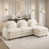 Beige White+3Seat+1Ottoman