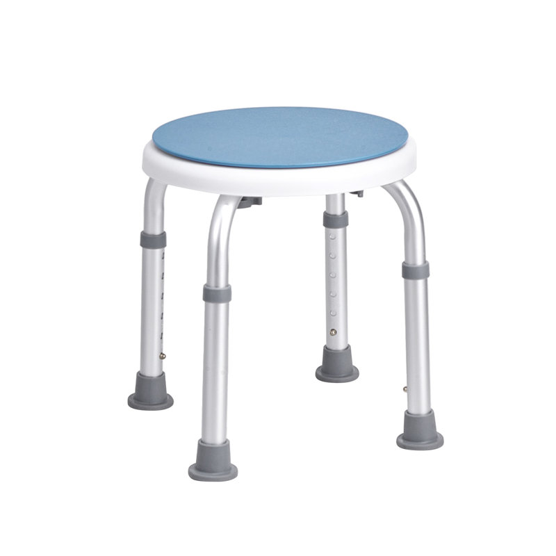 360° Swivel Shower Chair for Inside Shower - Adjustable Height Bath Stool with Non-Slip Seat, Heavy Duty Aluminum Bathtub Bench for Elderly & Disabled