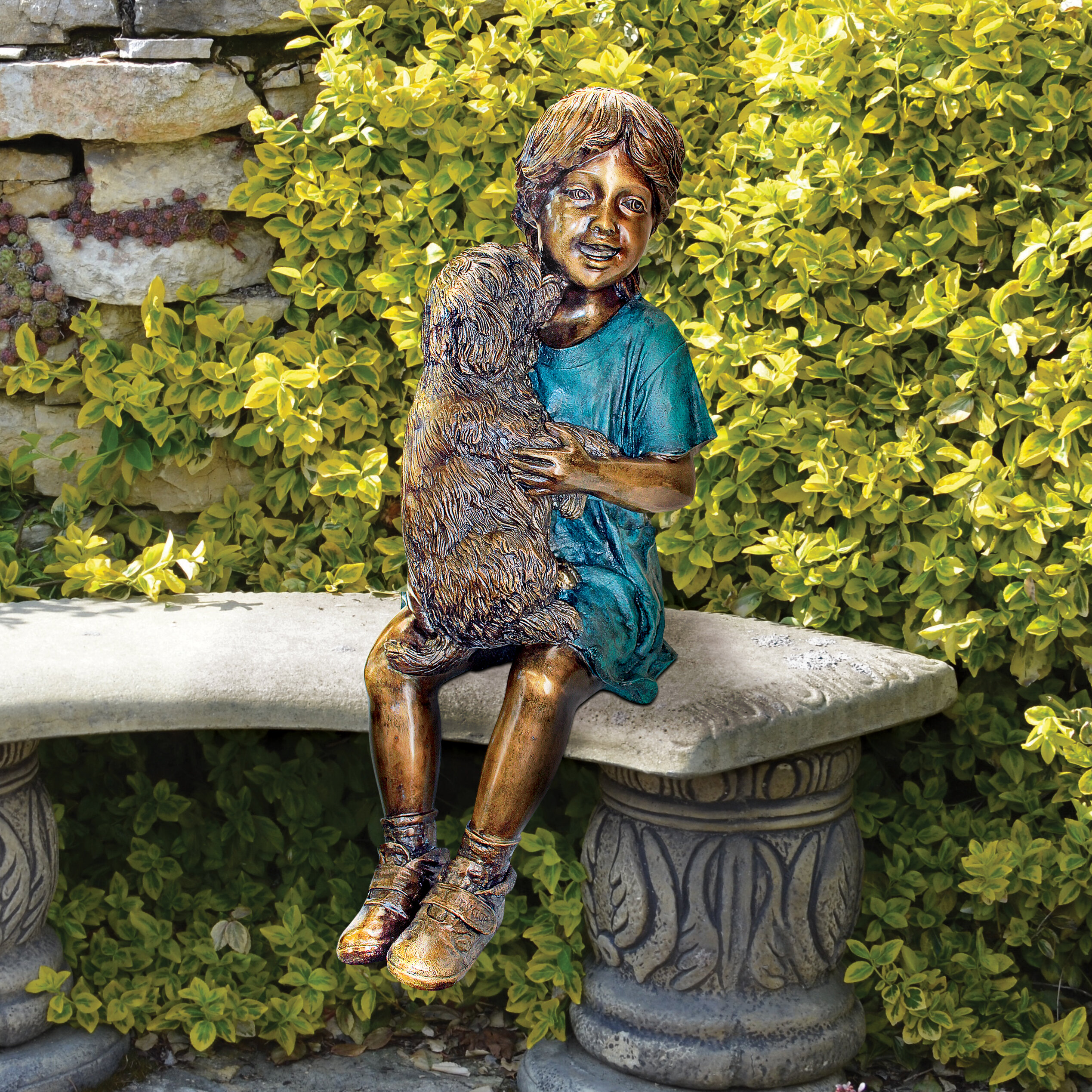 Design Toscano Windblown Maiden Cast Bronze Garden Statue