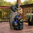 Bear Outdoor Water Fountain With LED Lights Cascading Fountains Outdoor For Patio Yard Balcony 23.62'' Garden Fountains Outdoor And Outdoor Water Fountain Decor