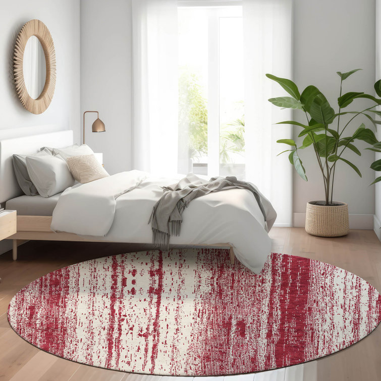 Malek Washable Abstract Indoor / Outdoor Rug