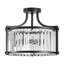 Plafonnier encastré en cristal 4 lumières