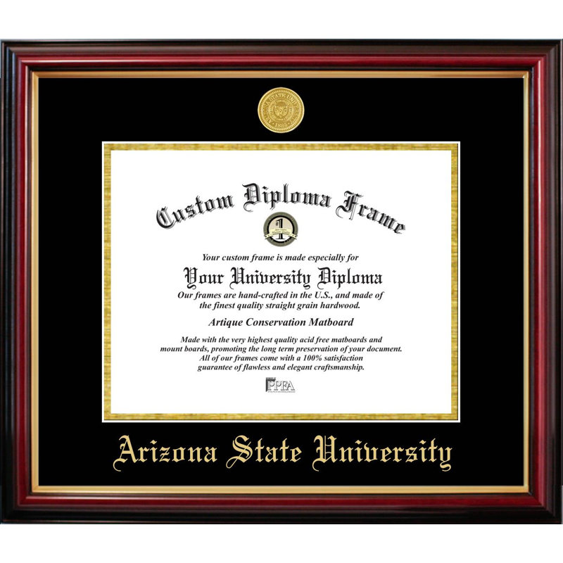 Cadre de petit diplôme Arizona State, NCAA Arizona State, L 11 po x H 8,5 po