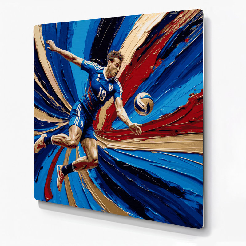Art mural en métal Sports Handball, H 16 po x l 16 po x P 0,05 po