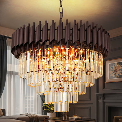 Lustre en cristal à 8 lumières Prempal