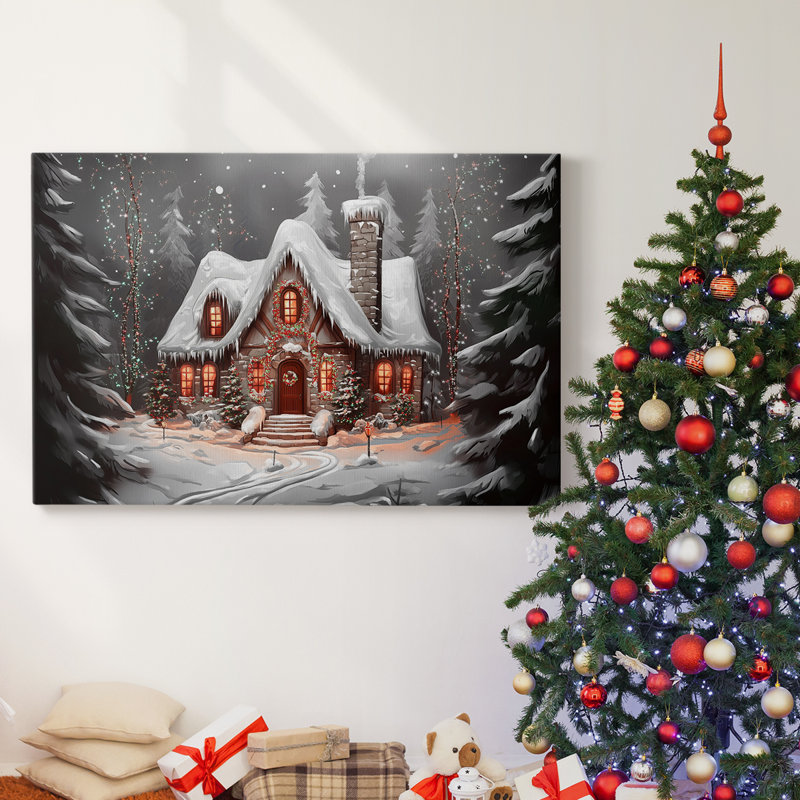 Art des Fêtes de Noël - Toile tendue avec châssis - Série 3-XCVI, H 24 po x l 36 po