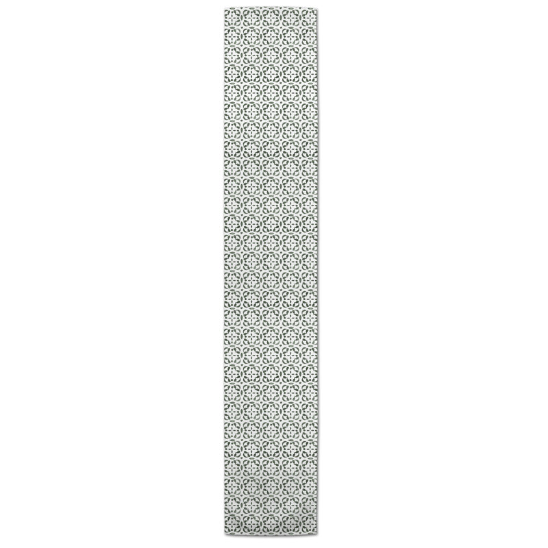 Milligan Tile Table Runner, Sage Green, 90" x 16"
