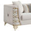 Ensemble de meubles de salon Aurelia Modern Glam avec garniture en acier inoxydable doré, sièges à ressorts ensachés et coussins décoratifs assortis-1420974030-1420974031