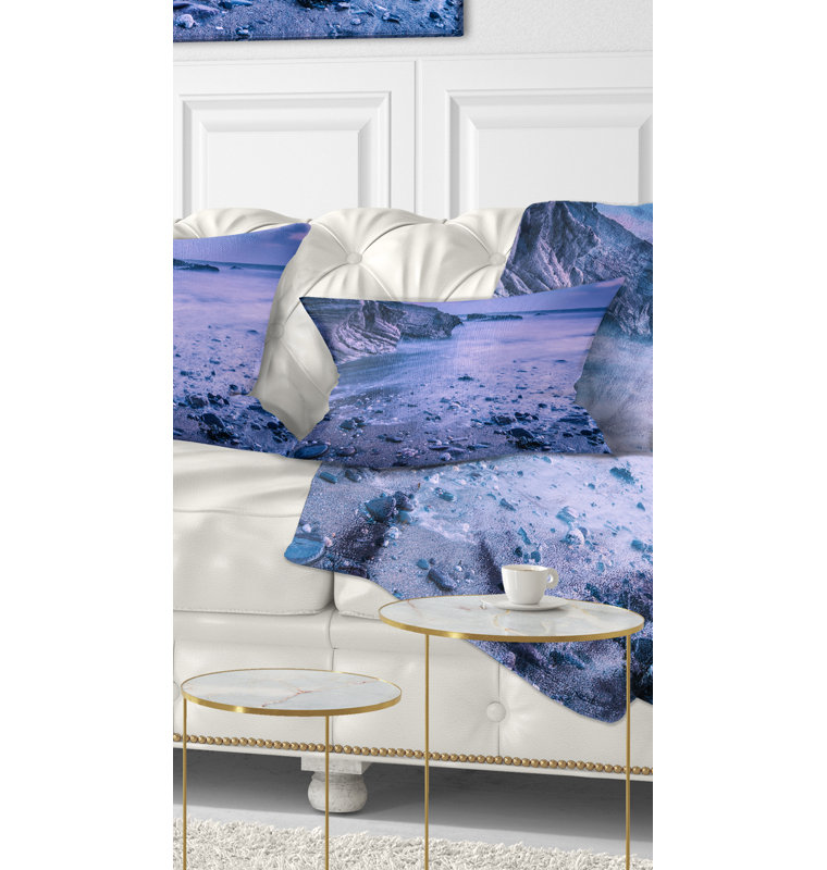 Coussin lombaire de mer de mer au coucher de soleil