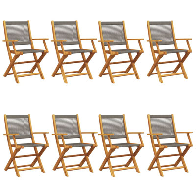 vidaXL Folding Patio Chairs Outdoor Garden Seating Furniture Solid Wood Acacia