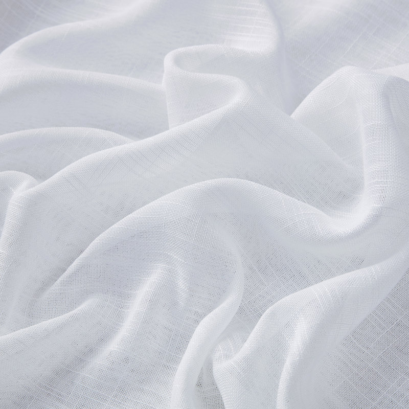 Aleksander Tailored Cafe Curtain, 35" W x 24" L, White