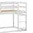 Solid Wood Versatile Twin Over Twin Floor Bunk Bed With Ladder-1329150573
