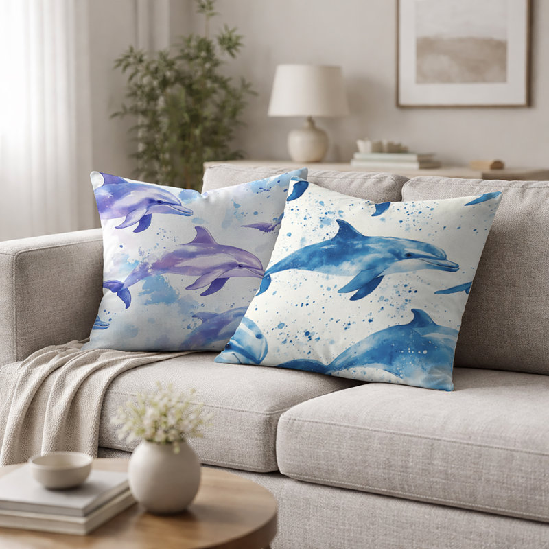 Coussin décoratif à imprimé animal 2 pièces - Coussin décoratif pour enfant, 20"H x 20"W