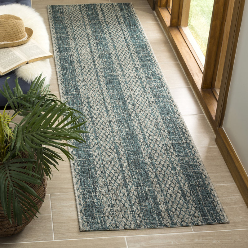 Herefordshire Performance Striped Indoor/Outdoor Area Rug, Runner 2'3" X 6'7"