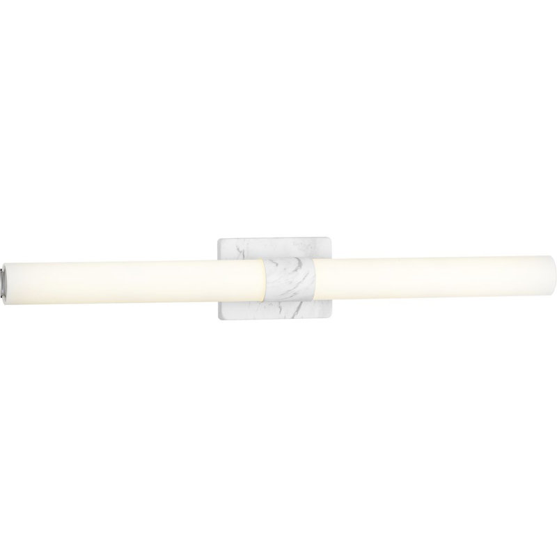 Afsaar Dimmable LED Bath Bar, Faux White Marble