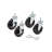 TRINITY 4 in. H x 1 in. D Swivel Wire Shelving Wheel (Set of 4)
