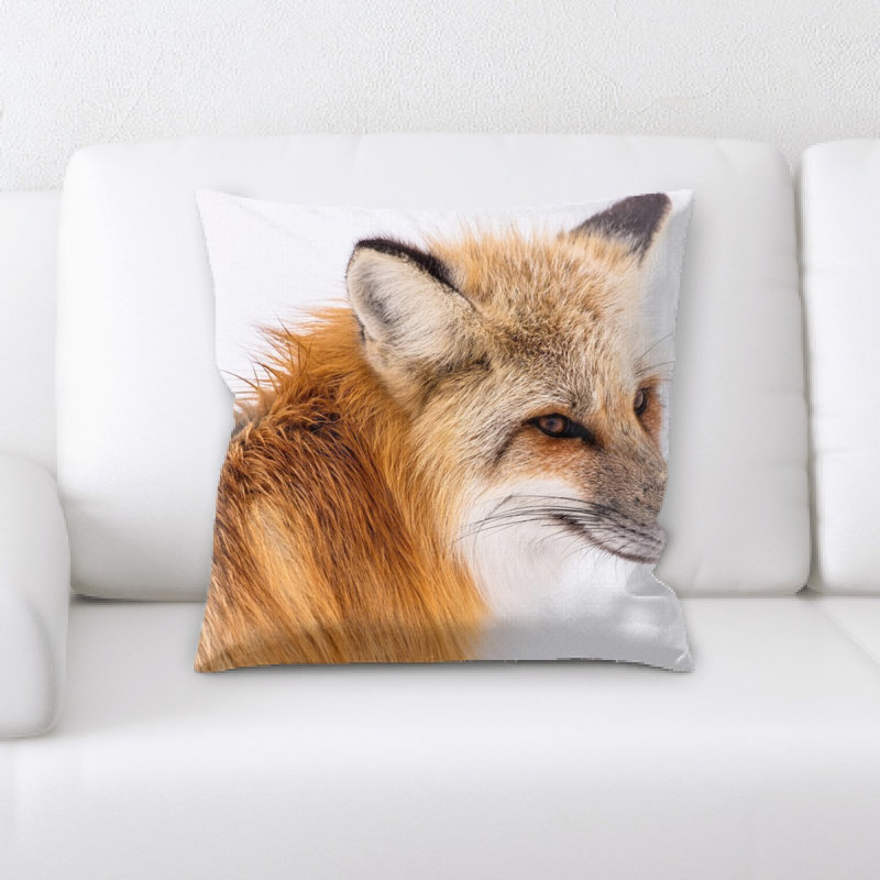 Coussin décoratif rouge fox