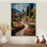 Romane - Paysages, décoration murale sur bois de pin naturel