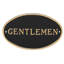 Oval Gentlemen Restroom Statement Address Plaque-2126177907