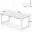 Bureau de direction 63 po, grand poste de travail d'ordinateur moderne avec structure en métal épais, mobilier de bureau pour le bureau personnel