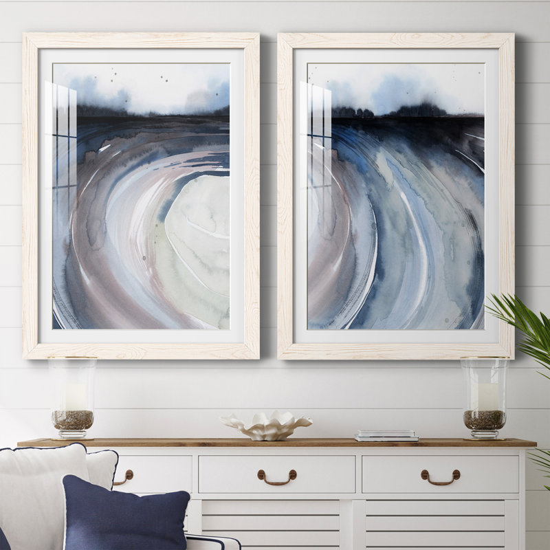 Geode Valley I encadré mat - prêt à accrocher, H 43,5 po x l 31,5 po x P 1 po, Blanc