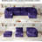 Cloud Sectional Couches For Living Room, Convertible Couch With Ottoman, Modular Sectional Sofa With Deep Seat,No Assembly Required With Throw Pillows (White, 4 Seater+2 Ottoman)-399447644-396935590-396935593