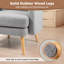 Chaise d'appoint en sherpa avec coussin de siège et pieds en bois d'hévéa pour la chambre à coucher-232302948