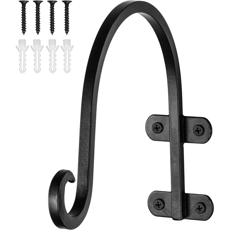 Wall Mount Plant Hook Premium Metal Decorative Hanging Bracket for Plants Bird Feeders Planters Home Decor, Heavy Duty, 8 inch