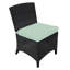 Bella Wicker Armless Outdoor Dining Chair-620172402-620172392