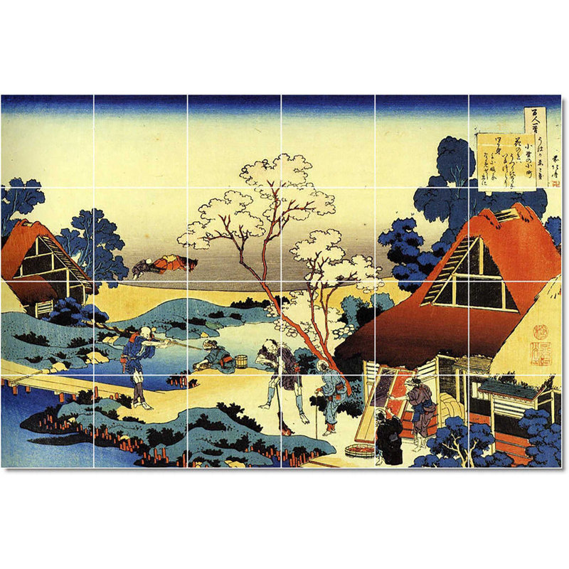 Carreau de céramique décorative 36 po x 24 po 6 po x 6 po, Katsushika Hokusai Ukiyo E W22558