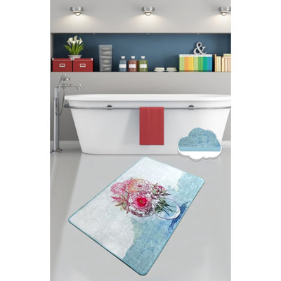 Antibacterial Bathmat, 100% Polyester, 31.5 x 39.4 inches | Non-Slip Underside, 0.4 in Pile Height, 700 g/m² | Machine Washable at 86°F, Easy Care, Perfect for Bathroom Safety & Comfort, Soft & Durable Design