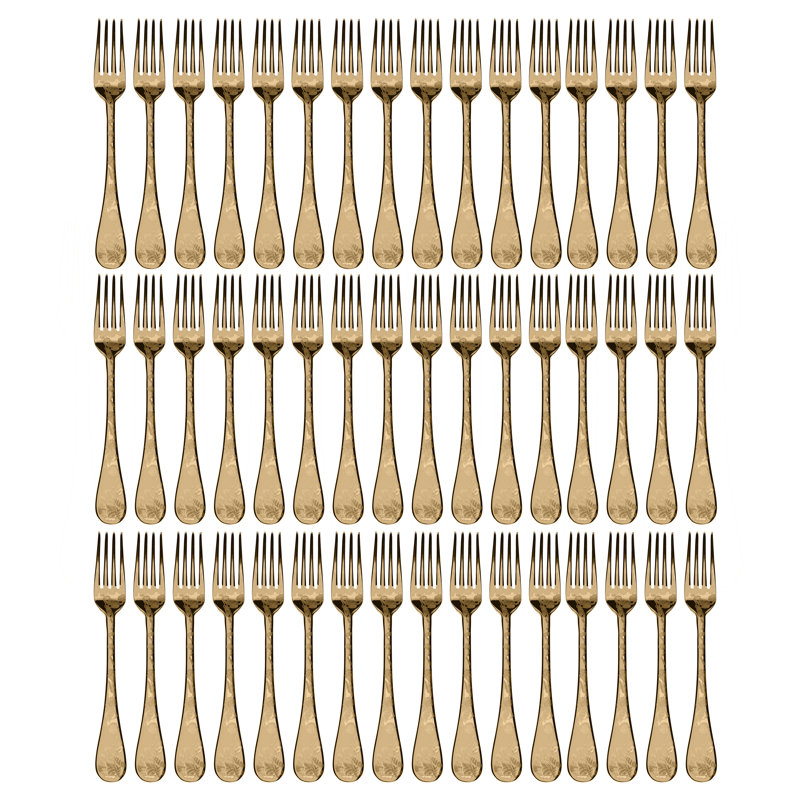Venere Table Fork - 48 Pieces, Gold
