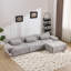 Combinaison modulaire, forme de joint en bambou, fauteuil, très grande compression et assise profonde en chenille 3 + 1 places (avec 3 coussins)-1675623913