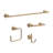 4-Piece Champagne Bronze Bathroom Hardware Set, 18In Towel Rack & Accessory Kit