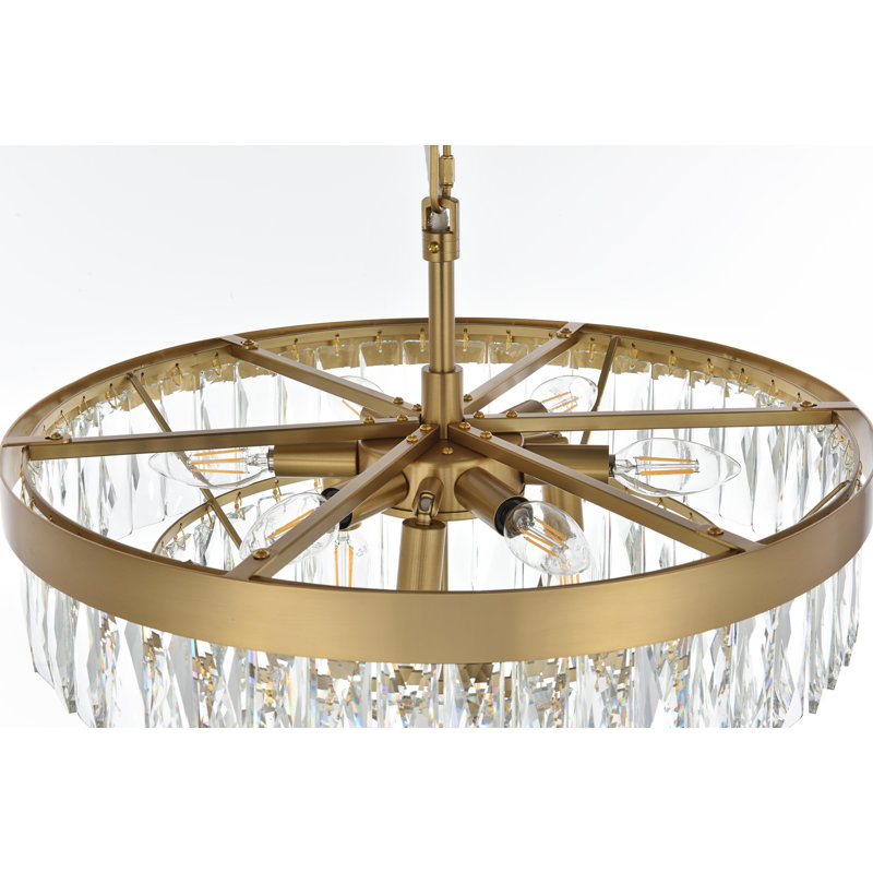 Lustre rond 20 pouces Iva , Or satiné