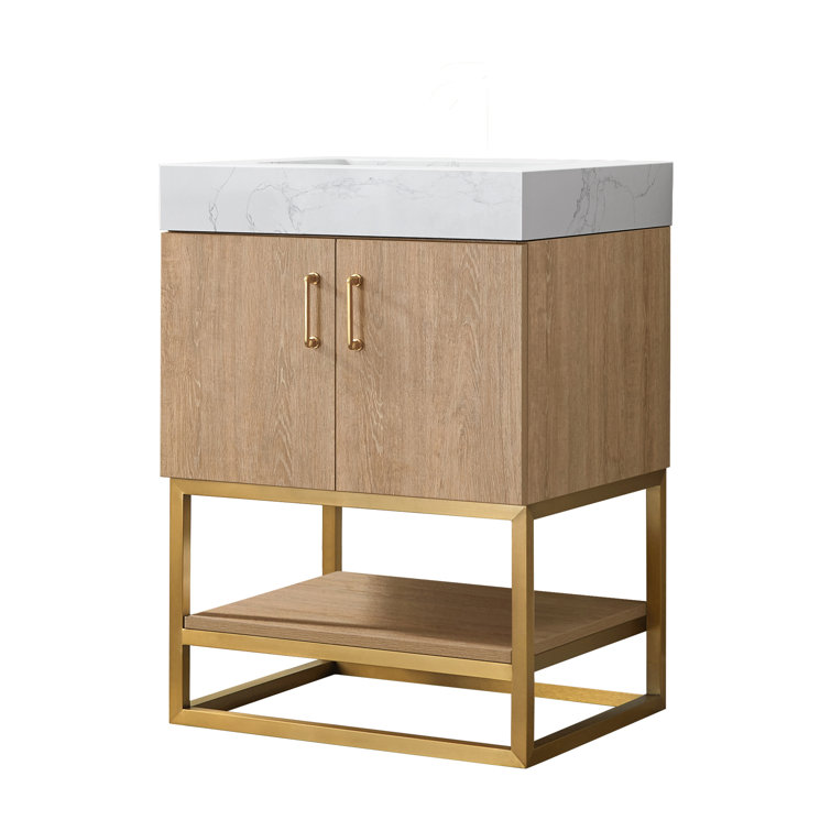 Alistair 24'' Single Bathroom Vanity with Engineered Stone Top