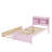 Twin Bed with Trundle and Storage Headboard, Bookshelf, Pink – Space-Saving Kids Bedroom Furniture