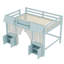 Lit mezzanine en bois massif avec tablettes et rideaux Kids-2034070675-2034070683