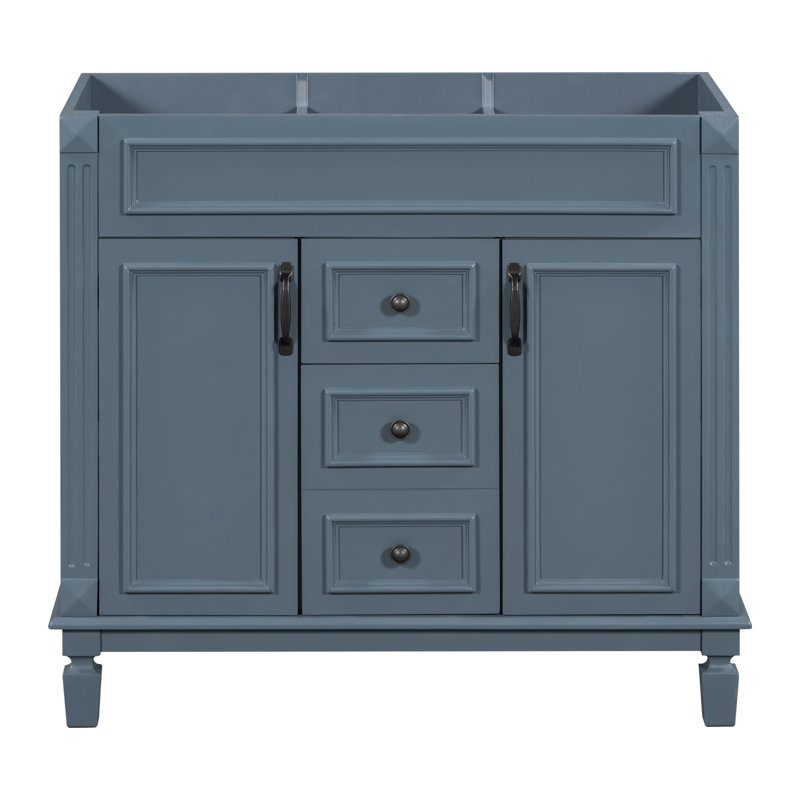 Meuble-lavabo 36 po (bases de meuble-lavabo seulement, sans lavabo supérieur), Bleu