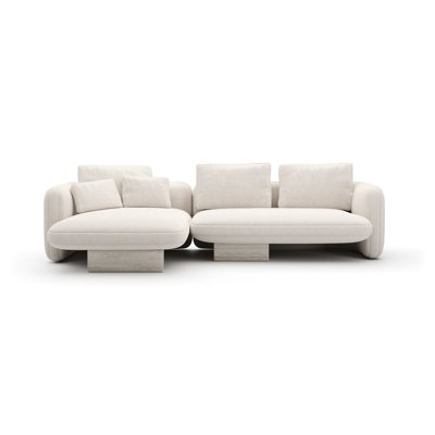 *Overlap Left Chaise Sec Small Dk Taupe