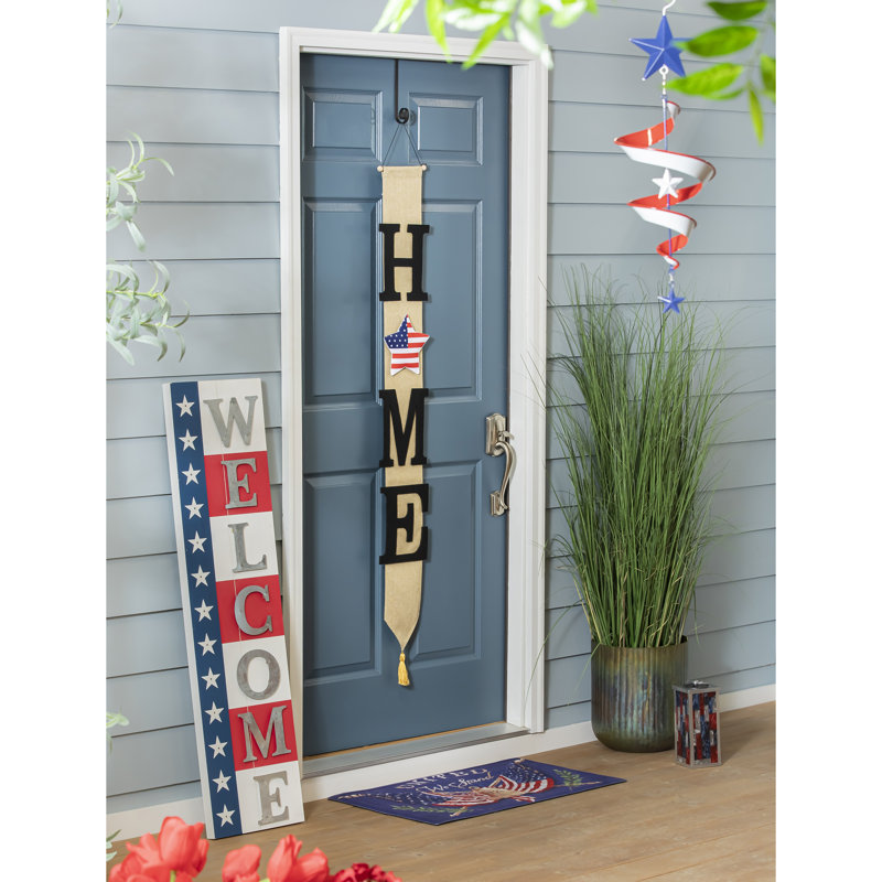 "HOME" Interchangeable All Seasons Icon Door Decor Banner