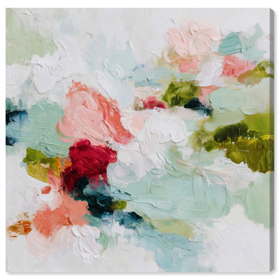 «Happy Jumble V», impression sur toile par Art Remedy, tendue sur châssis, 16 x 16