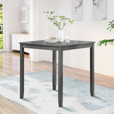 Wooden Dining Square Table, Kitchen Table For Small Space, 4 Person Counter Height Tableonly THE Table