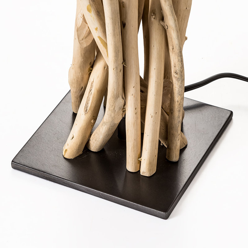 Lampe de table 25,8 po brun foncé / noir, Beige foncé