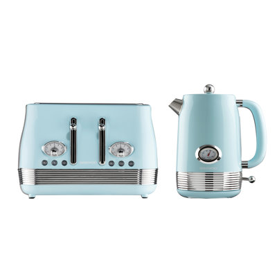 Daewoo Denver Retro Matching Kettle And Toaster Set 1.5 Litre Rapid Boil 4 Slice Colour