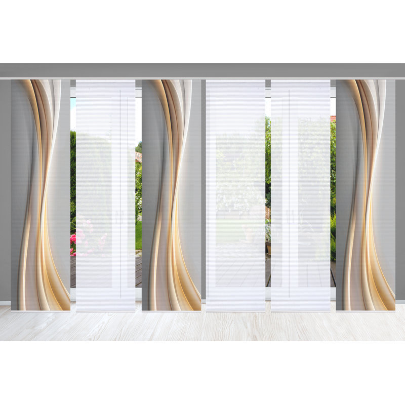 Semi Sheer Sliding Panel, Golden
