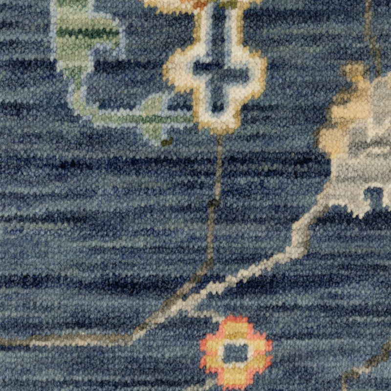 Elleanna Vintage Oriental Blue/ Multi Area Rug, Rectangle 6'7" x 9'9"