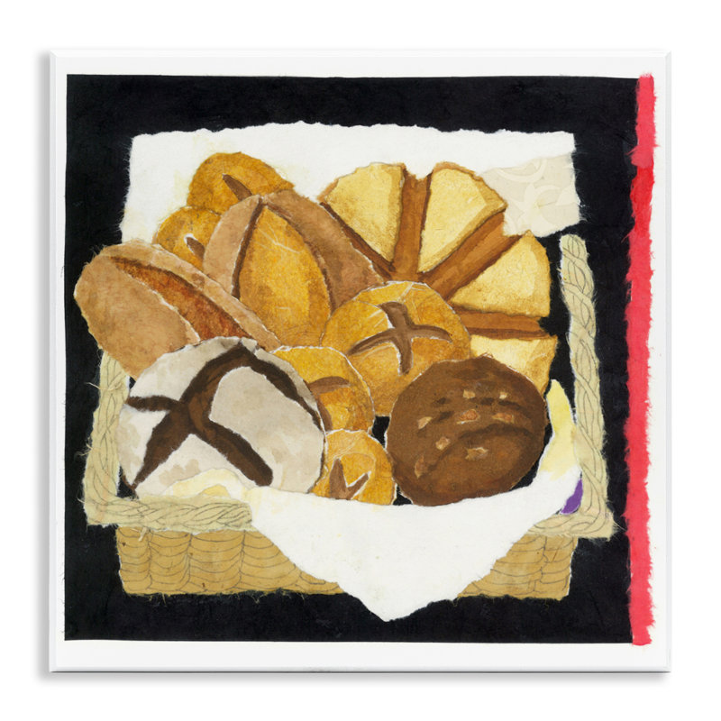 Boîte à pain et plaque murale rayée, design par Nancy Overton